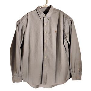 Ralph Lauren shirt mens XL XLarge blue oxford color flesh pony custom fit